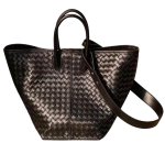 画像1:  Unisex Leather braided tote shoulder crossbody bag　ユニセックス男女兼用レザー編み込みトートショルダークロスボディーバッグ (1)