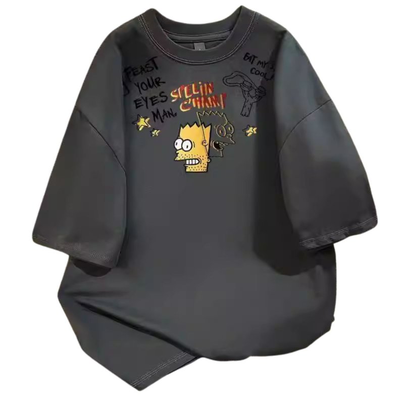 画像8: Uniex Bart Simpson  print  T-shirt  男女兼用 ユニセックスバートシンプソンプリント 半袖 Tシャツ (8)