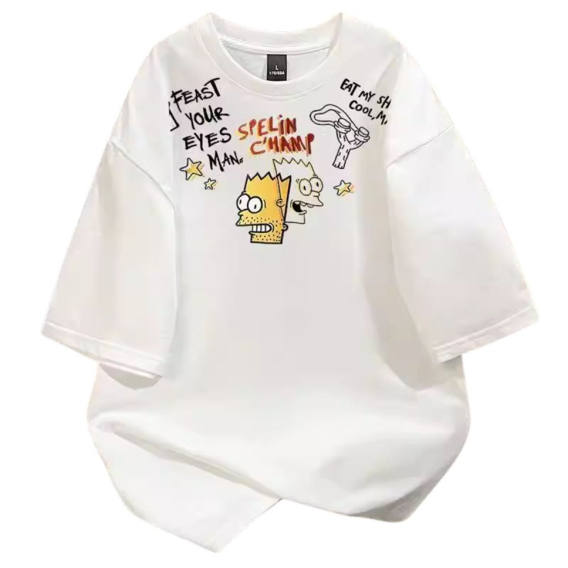 画像3: Uniex Bart Simpson  print  T-shirt  男女兼用 ユニセックスバートシンプソンプリント 半袖 Tシャツ (3)