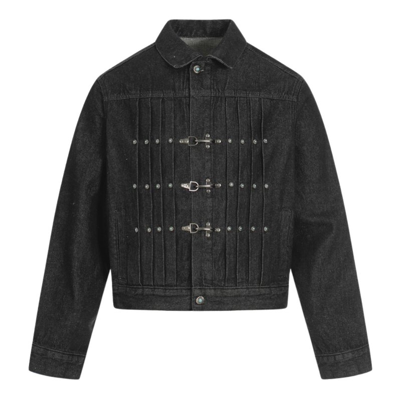 画像1: Fireman Gemstone Buckle Design Denim Jacket　ジェムストーン バックル デニム ファイアーマンジャケット Gジャン (1)