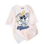 画像1: Uniex  NY Batter Mickey Mouse print  T-shirt  男女兼用 ユニセックスNYバッターミッキーマウスプリント 半袖 Tシャツ (1)