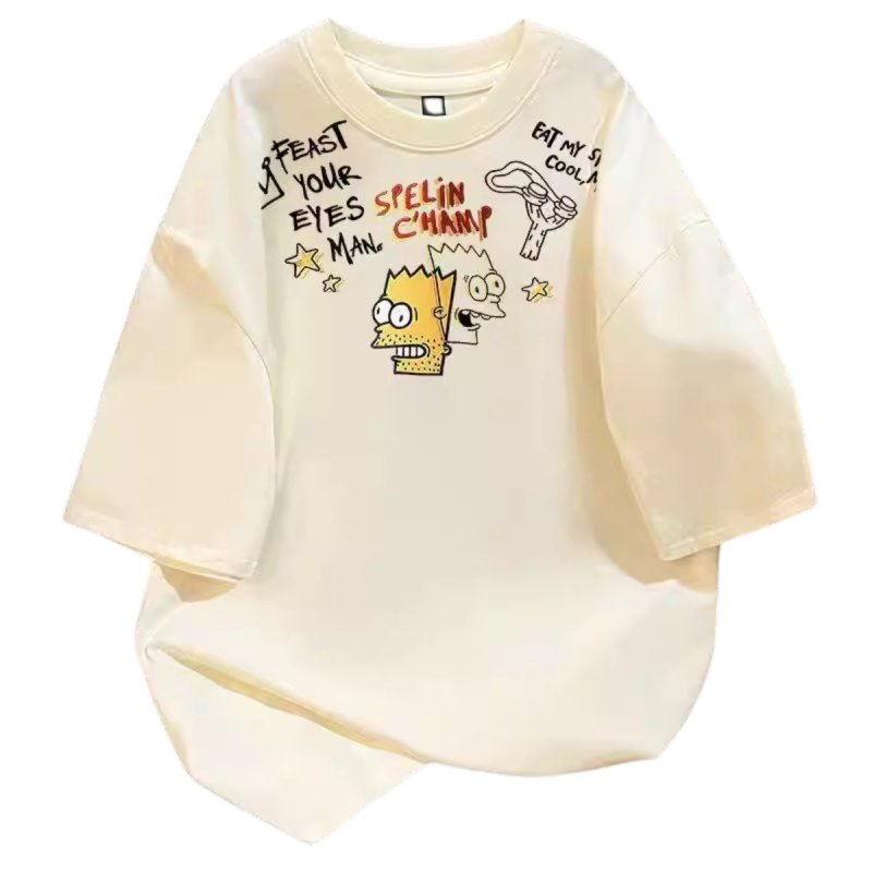 画像5: Uniex Bart Simpson  print  T-shirt  男女兼用 ユニセックスバートシンプソンプリント 半袖 Tシャツ (5)