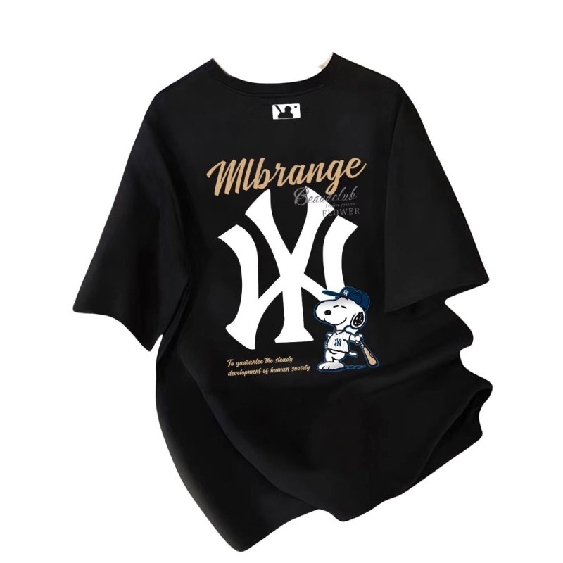 画像3: Uniex NY x Snoopy Baseball Players  print  T-shirt  男女兼用 ユニセックスNY×ベースボールプレイヤースヌーピープリント 半袖 Tシャツ (3)