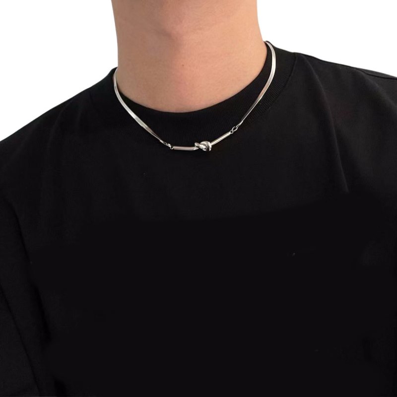 画像1:  Loop Snake Chain Necklace　ユニセックス 男女兼用 ループスネークチェーン ネックレス (1)