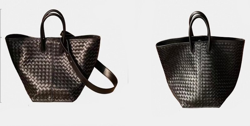 画像6:  Unisex Leather braided tote shoulder crossbody bag　ユニセックス男女兼用レザー編み込みトートショルダークロスボディーバッグ (6)