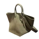 画像2:  Unisex Leather braided tote shoulder crossbody bag　ユニセックス男女兼用レザー編み込みトートショルダークロスボディーバッグ (2)