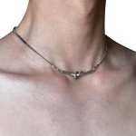 画像4:  Loop Snake Chain Necklace　ユニセックス 男女兼用 ループスネークチェーン ネックレス (4)
