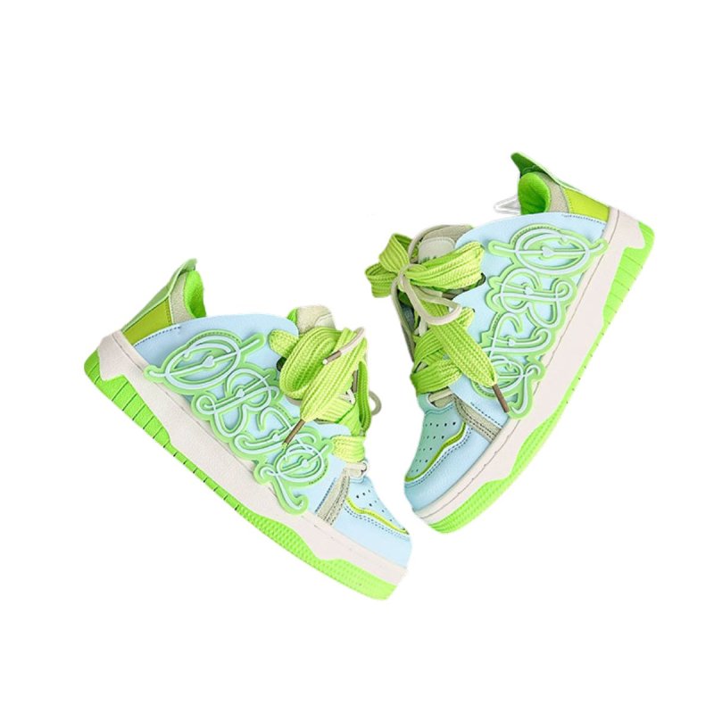 画像4: Unisex Dopamine Vitamin Color Lace-Up Sneakers    ユニセックス 男女兼用 ドーパミンビタミンカラーレースアップスニーカー  (4)