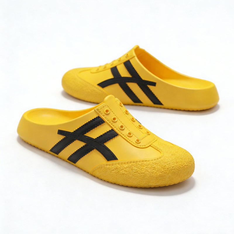 画像4:  Unisex 2-line soft sole and non-slip grip Platform slip-on sandals slippers   男女兼用 2ラインソフトソール滑り止め付厚底サンダルシャワー ビーチサンダル シューズ (4)