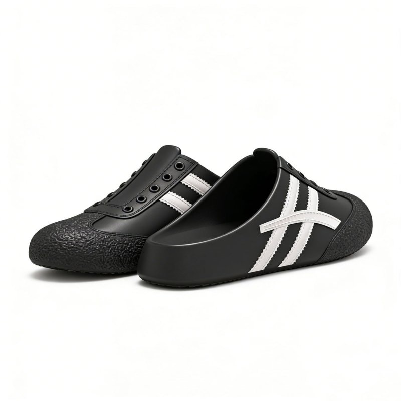 画像2:  Unisex 2-line soft sole and non-slip grip Platform slip-on sandals slippers   男女兼用 2ラインソフトソール滑り止め付厚底サンダルシャワー ビーチサンダル シューズ (2)