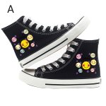画像2: 16 Design Smile high-top canvas lace-up sneakers Shoes　ユニセックス 男女兼用16デザインスマイル ハイカットキャンバスレースアップスニーカー (2)