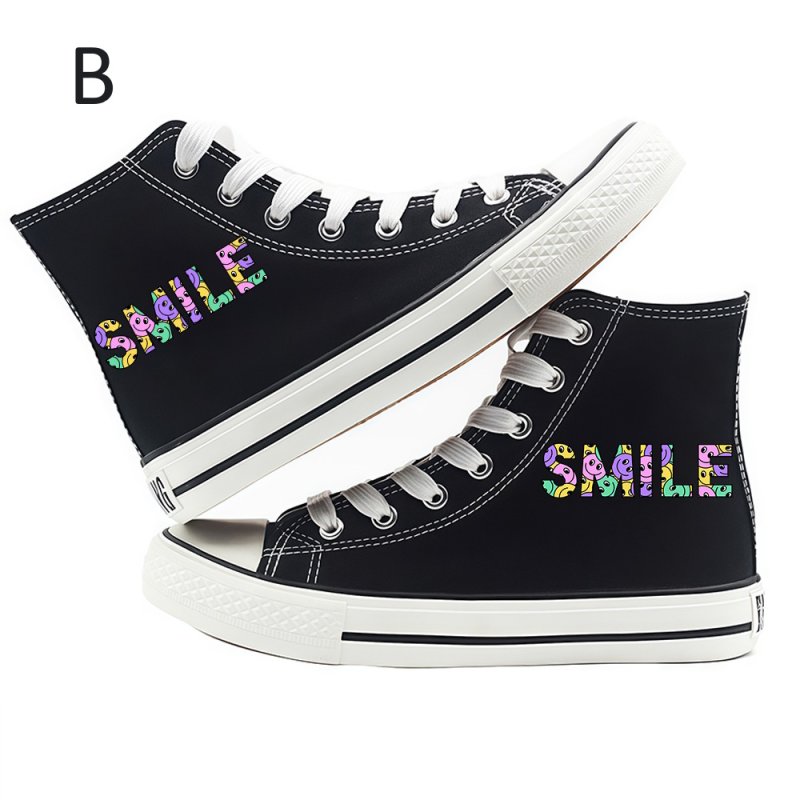 画像3: 16 Design Smile high-top canvas lace-up sneakers Shoes　ユニセックス 男女兼用16デザインスマイル ハイカットキャンバスレースアップスニーカー (3)