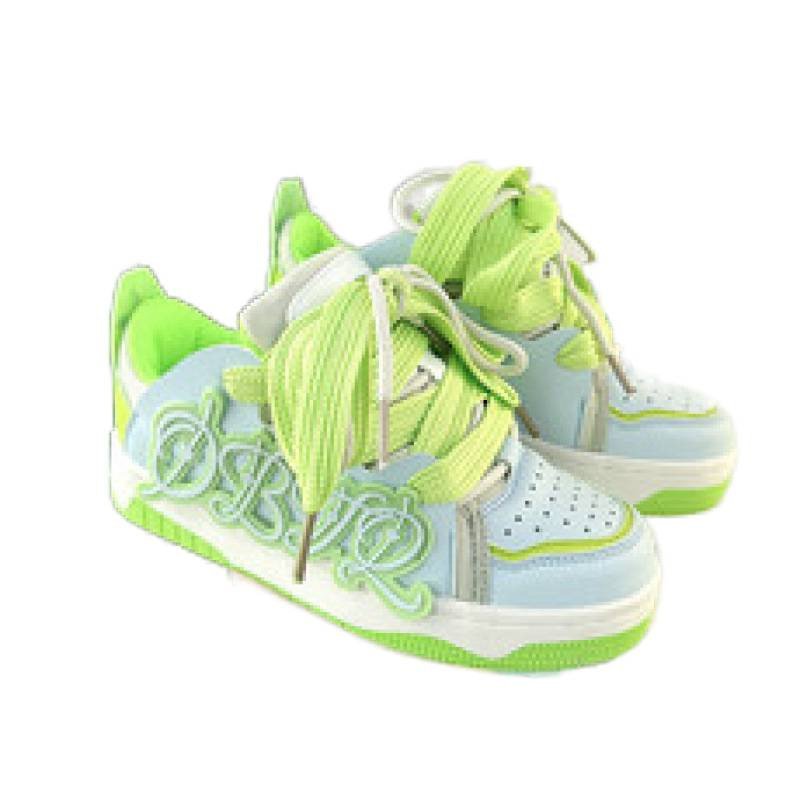 画像3: Unisex Dopamine Vitamin Color Lace-Up Sneakers    ユニセックス 男女兼用 ドーパミンビタミンカラーレースアップスニーカー  (3)