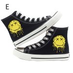 画像6: 16 Design Smile high-top canvas lace-up sneakers Shoes　ユニセックス 男女兼用16デザインスマイル ハイカットキャンバスレースアップスニーカー (6)