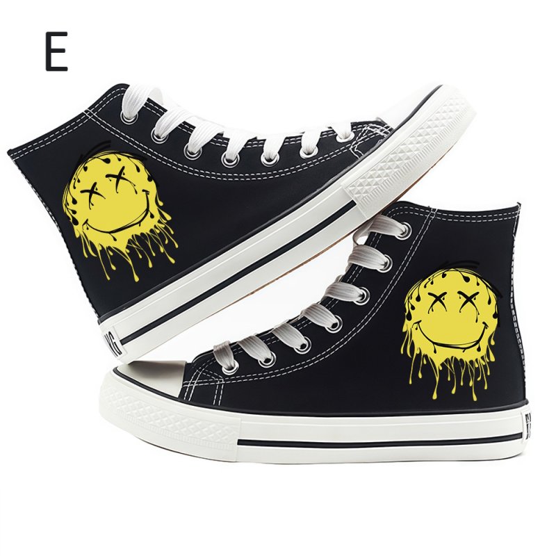 画像6: 16 Design Smile high-top canvas lace-up sneakers Shoes　ユニセックス 男女兼用16デザインスマイル ハイカットキャンバスレースアップスニーカー (6)