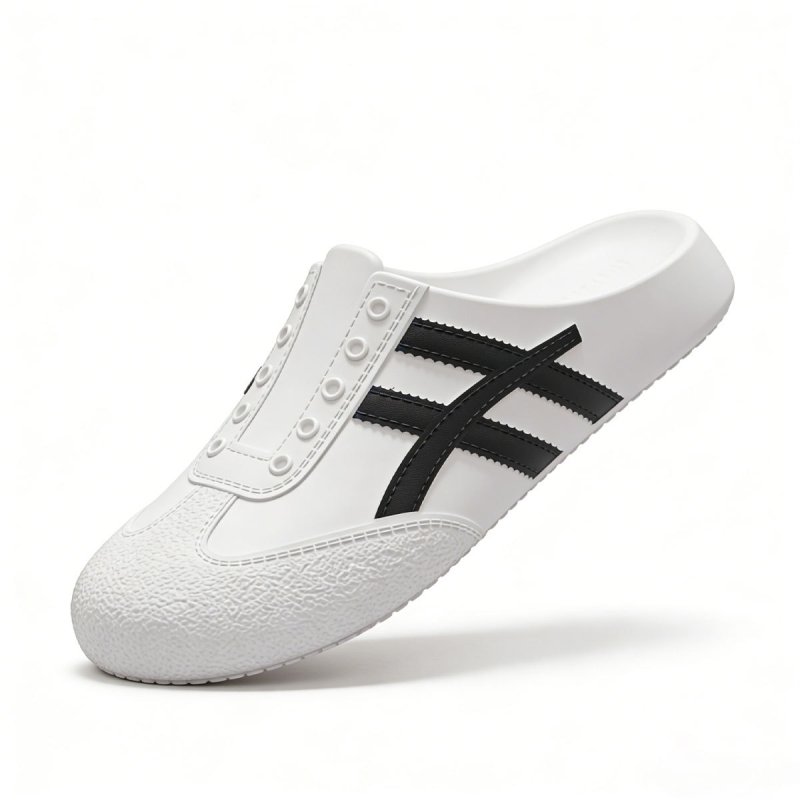 画像1:  Unisex 2-line soft sole and non-slip grip Platform slip-on sandals slippers   男女兼用 2ラインソフトソール滑り止め付厚底サンダルシャワー ビーチサンダル シューズ (1)