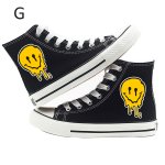 画像8: 16 Design Smile high-top canvas lace-up sneakers Shoes　ユニセックス 男女兼用16デザインスマイル ハイカットキャンバスレースアップスニーカー (8)