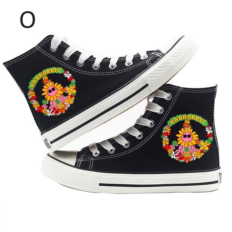 画像16: 16 Design Smile high-top canvas lace-up sneakers Shoes　ユニセックス 男女兼用16デザインスマイル ハイカットキャンバスレースアップスニーカー (16)