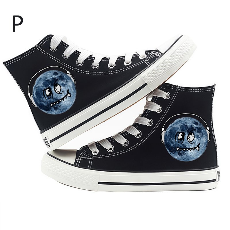 画像17: 16 Design Smile high-top canvas lace-up sneakers Shoes　ユニセックス 男女兼用16デザインスマイル ハイカットキャンバスレースアップスニーカー (17)