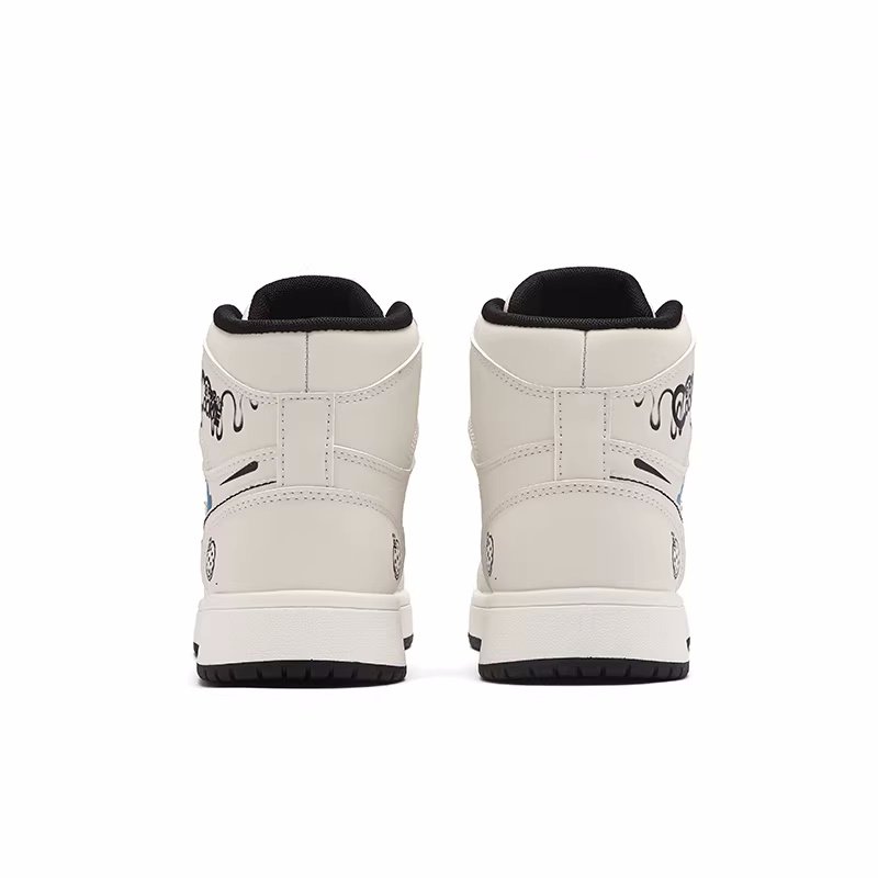 画像4: Sesame Street Graffiti High-Top Platform Leather Lace-Up Sneakers Shoes　ユニセックス 男女兼用セサミストリート  グラフィティ ハイカット 厚底 レザーレースアップスニーカー (4)