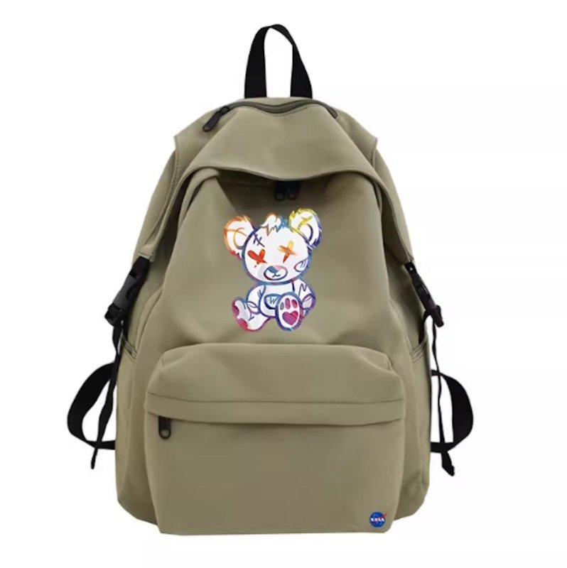 画像3: NASA×Kaws Colorful Bear Backpack shoulder bag ユニセックスK 男女兼用 ナサ×カラフルカウズ バックパックリュック リュックサックトートショルダーバッグ  (3)