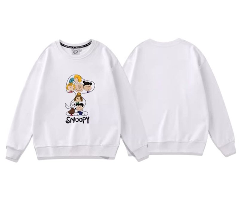 画像5: Snoopy Silhouette x Friends round neck sweat shirts pullover ユニセックス 男女兼用スヌーピーシルエット×フレンズプリントラウンドネック スウェット トレーナー プルオーバー (5)