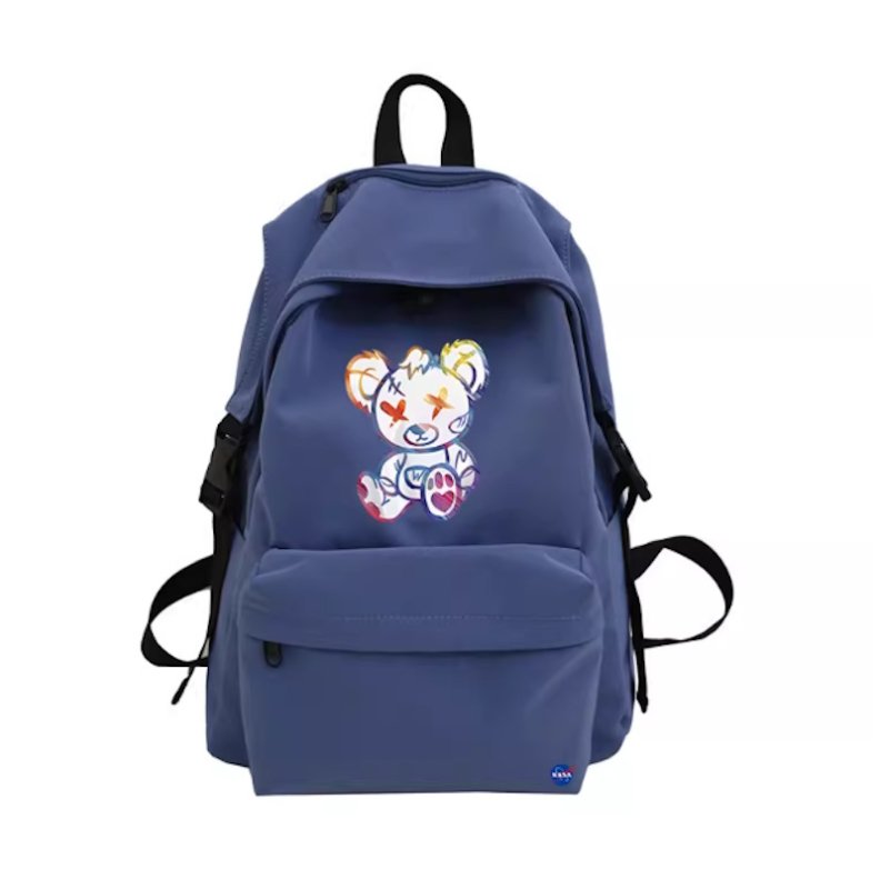 画像4: NASA×Kaws Colorful Bear Backpack shoulder bag ユニセックスK 男女兼用 ナサ×カラフルカウズ バックパックリュック リュックサックトートショルダーバッグ  (4)