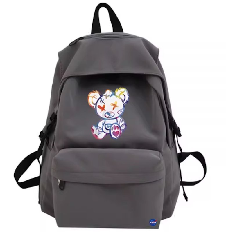 画像2: NASA×Kaws Colorful Bear Backpack shoulder bag ユニセックスK 男女兼用 ナサ×カラフルカウズ バックパックリュック リュックサックトートショルダーバッグ  (2)