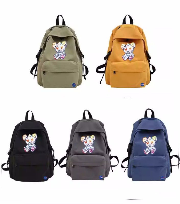 画像6: NASA×Kaws Colorful Bear Backpack shoulder bag ユニセックスK 男女兼用 ナサ×カラフルカウズ バックパックリュック リュックサックトートショルダーバッグ  (6)