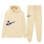 画像5: Raindrop Swoosh & Fishing Astronaut Hoodie & Pants Set　ユニセックス男女兼用 雨だれスウォッシュ＆フィッシング宇宙飛行士プリントスウェット フーディ&パンツ セットアップ (5)