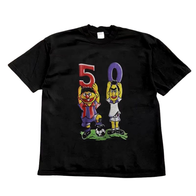 画像3: Uniex Sesame Street 50 Number Vintage Style Short-Sleeve T-Shirt　 男女兼用 ユニセックスセサミストリート5 0ヴィンテージスタイル半袖Tシャツ (3)