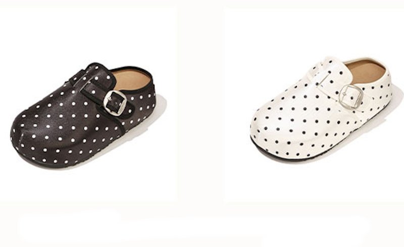 画像4: Polka dot platform sandal slipper shoes　ドット柄厚底サンダルスリッパシューズ (4)