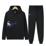 画像4: Raindrop Swoosh & Fishing Astronaut Hoodie & Pants Set　ユニセックス男女兼用 雨だれスウォッシュ＆フィッシング宇宙飛行士プリントスウェット フーディ&パンツ セットアップ (4)