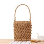 画像8: new bucket straw bag woven bag バケットトートバック　ハンドメイド (8)