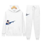画像2: Raindrop Swoosh & Fishing Astronaut Hoodie & Pants Set　ユニセックス男女兼用 雨だれスウォッシュ＆フィッシング宇宙飛行士プリントスウェット フーディ&パンツ セットアップ (2)