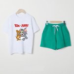 画像3: Tom and Jerry short-sleeved T-shirt & shorts set　トムとジェリー半袖Tシャツ＆ショートパンツ セットアップ上下 (3)