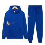 画像9: Raindrop Swoosh & Fishing Astronaut Hoodie & Pants Set　ユニセックス男女兼用 雨だれスウォッシュ＆フィッシング宇宙飛行士プリントスウェット フーディ&パンツ セットアップ (9)