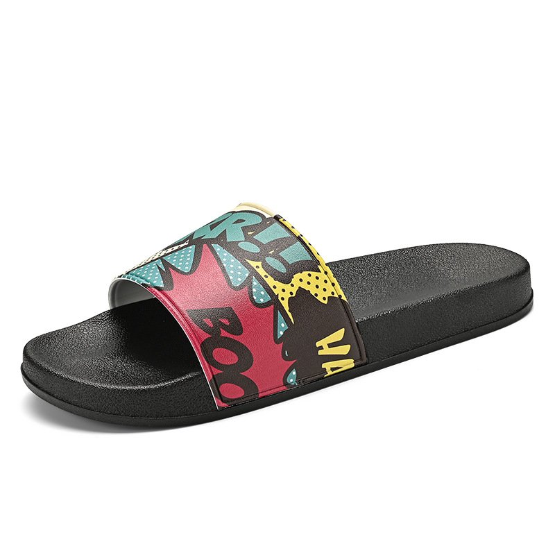 画像1: Pop art print sandals/slippers　 ユニセックス男女兼用ポップアートプリントサンダルスリッパ (1)