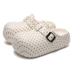 画像5: Polka dot platform sandal slipper shoes　ドット柄厚底サンダルスリッパシューズ (5)
