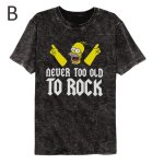 画像3: Uniex Simpsons Family Rock Band Short-Sleeve T-Shirt　 男女兼用 ユニセックスシンプソンファミリーヴィンテージスタイルロックバンド半袖Tシャツ (3)
