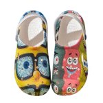 画像2: Unisex spongebob asymmetrical color Sandals slippers Sneakers  男女兼用スポンジボブ左右非対称カラーサンダルシャワーサンダル ビーチサンダル スニーカーシューズ (2)
