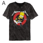 画像2: Uniex Simpsons Family Rock Band Short-Sleeve T-Shirt　 男女兼用 ユニセックスシンプソンファミリーヴィンテージスタイルロックバンド半袖Tシャツ (2)