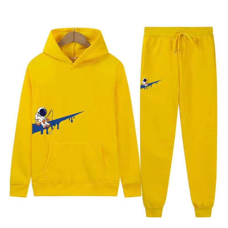画像10: Raindrop Swoosh & Fishing Astronaut Hoodie & Pants Set　ユニセックス男女兼用 雨だれスウォッシュ＆フィッシング宇宙飛行士プリントスウェット フーディ&パンツ セットアップ (10)