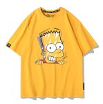 画像4: Uniex Bart Simpson Face Print Short-Sleeve T-Shirt　 男女兼用 ユニセックスバートシンプソンフェイスプリント半袖Tシャツ (4)
