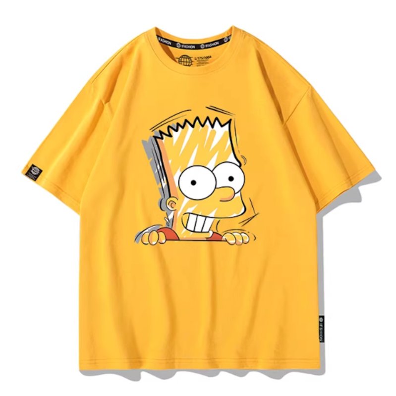 画像4: Uniex Bart Simpson Face Print Short-Sleeve T-Shirt　 男女兼用 ユニセックスバートシンプソンフェイスプリント半袖Tシャツ (4)