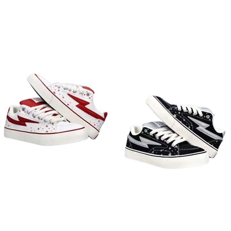 画像5: Unisex Canvas lace-up sneakers with little star detail ユニセックス 男女兼用 リトルスターキャンバスレースアップスニーカー (5)