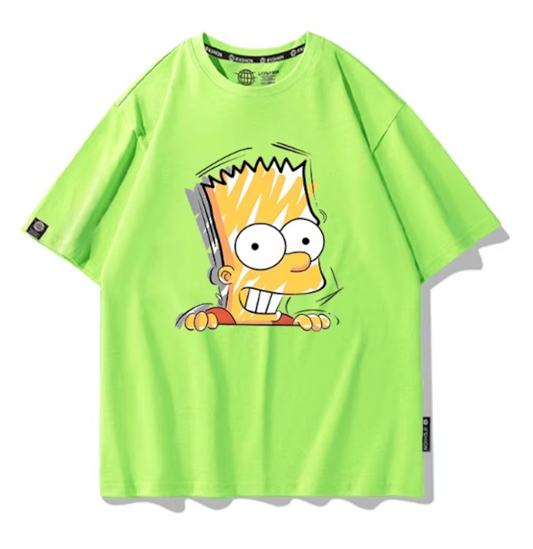 画像8: Uniex Bart Simpson Face Print Short-Sleeve T-Shirt　 男女兼用 ユニセックスバートシンプソンフェイスプリント半袖Tシャツ (8)