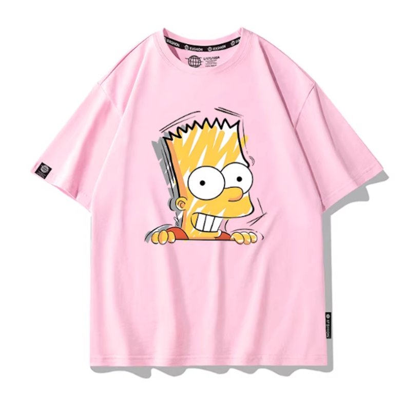 画像6: Uniex Bart Simpson Face Print Short-Sleeve T-Shirt　 男女兼用 ユニセックスバートシンプソンフェイスプリント半袖Tシャツ (6)