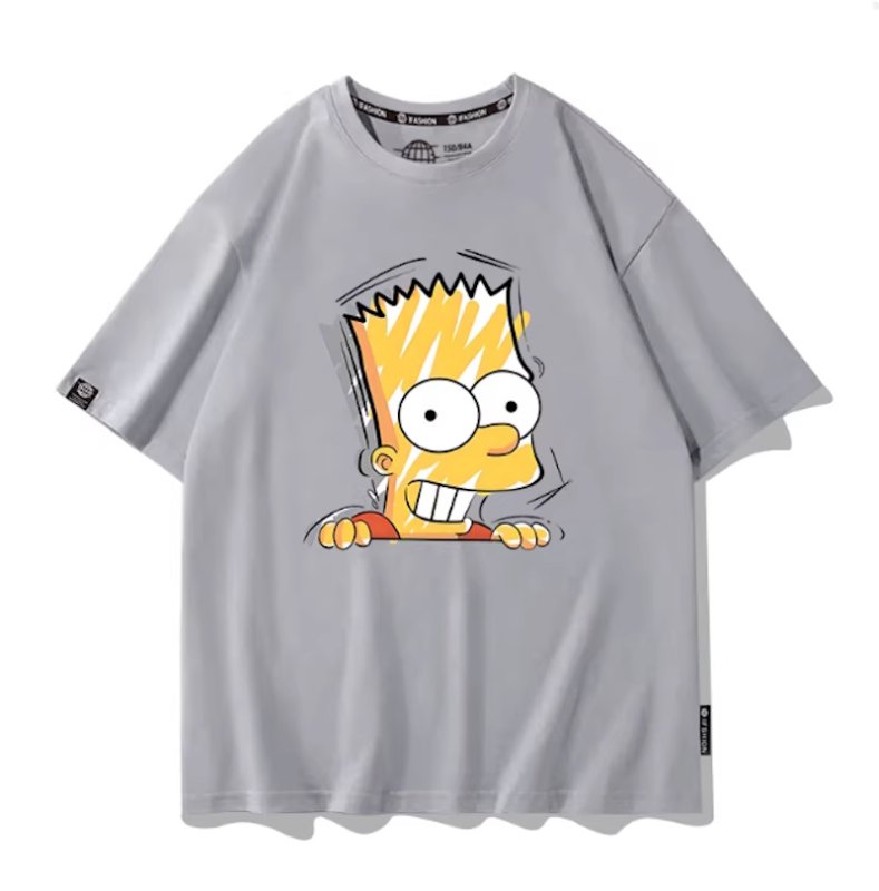 画像3: Uniex Bart Simpson Face Print Short-Sleeve T-Shirt　 男女兼用 ユニセックスバートシンプソンフェイスプリント半袖Tシャツ (3)