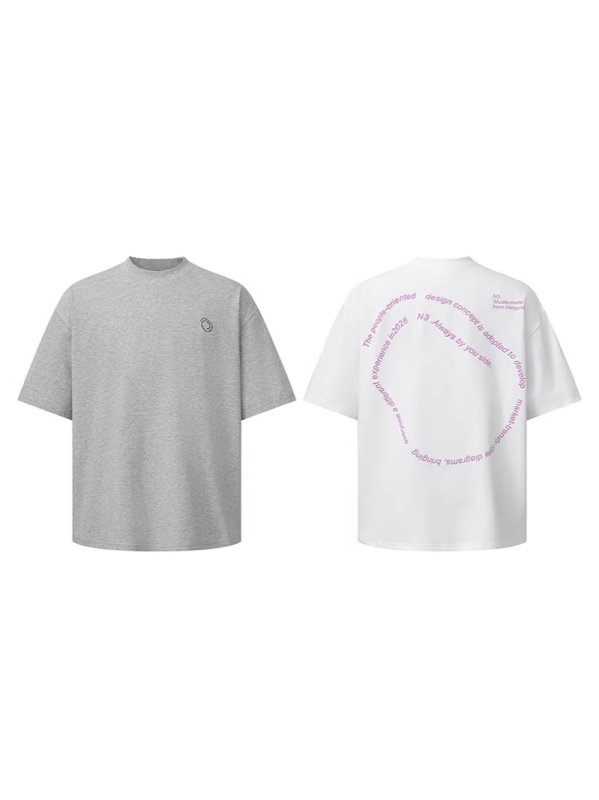 画像8: Uniex N3 Circle Logo Oversized  Short-Sleeve T-Shirt　 男女兼用 ユニセックスN3サークルロゴオーバーサイズ半袖Tシャツ (8)